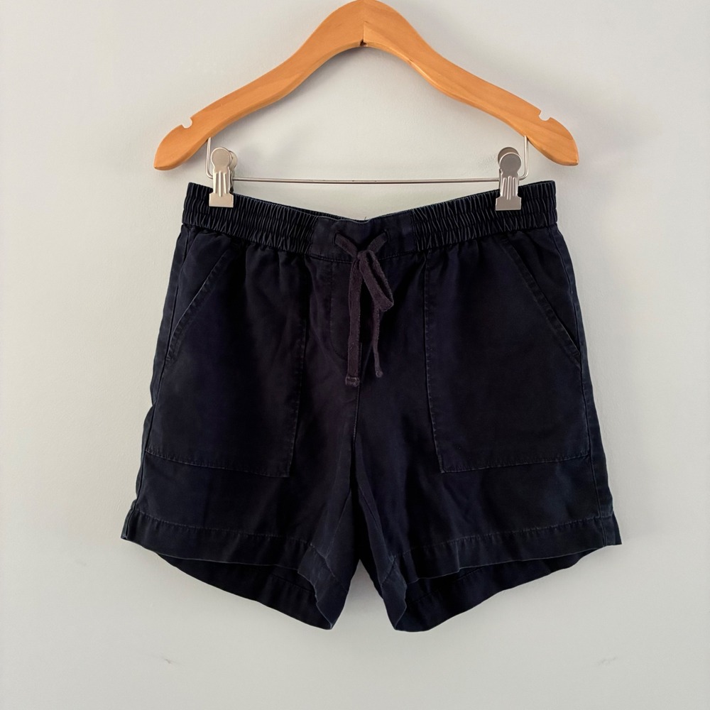Talbots Shorts XS Navy Blue Lyocell Drawstring Casual Coastal Comfy Travel